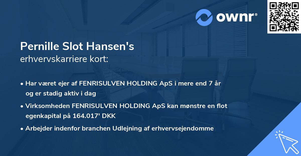 Pernille Slot Hansen's erhvervskarriere kort
