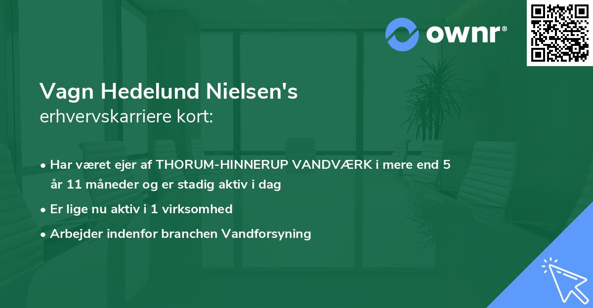 Vagn Hedelund Nielsen's erhvervskarriere kort
