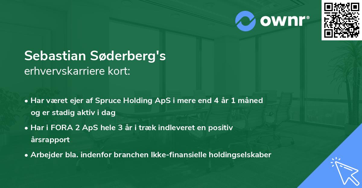 Sebastian Søderberg's erhvervskarriere kort