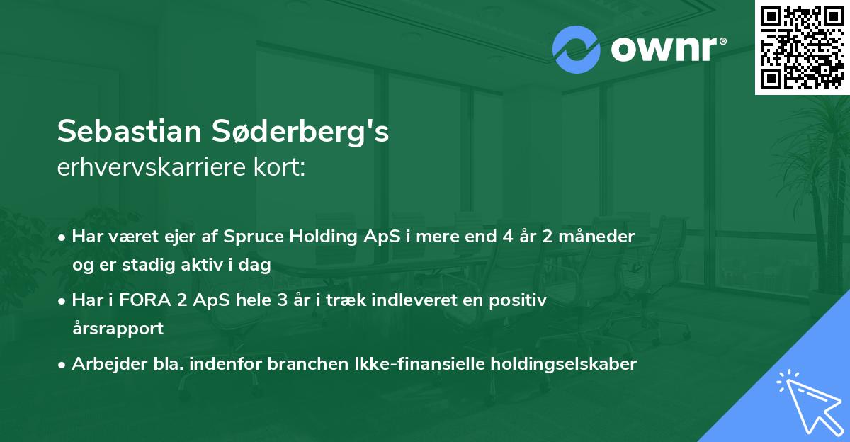 Sebastian Søderberg's erhvervskarriere kort