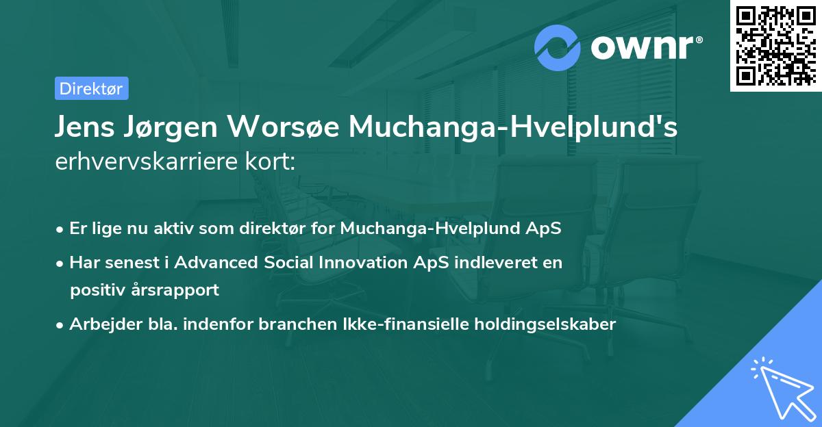 Jens Jørgen Worsøe Muchanga-Hvelplund's erhvervskarriere kort