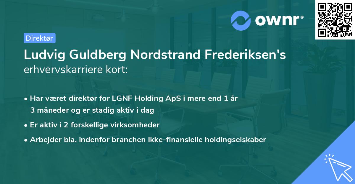 Ludvig Guldberg Nordstrand Frederiksen's erhvervskarriere kort