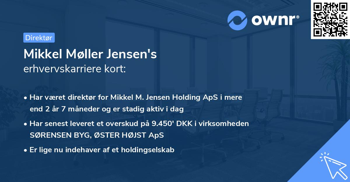 Mikkel Møller Jensen's erhvervskarriere kort
