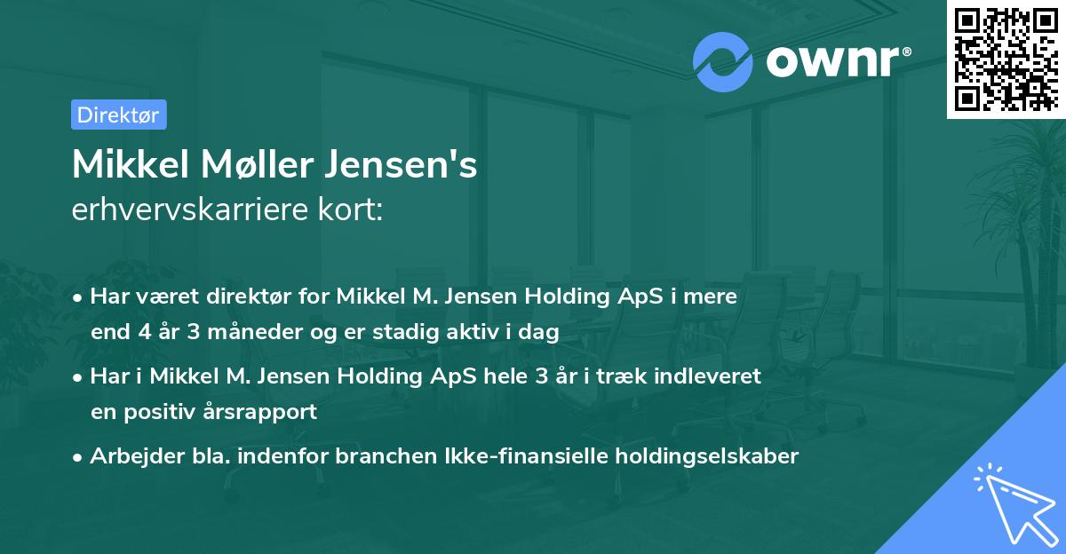 Mikkel Møller Jensen's erhvervskarriere kort