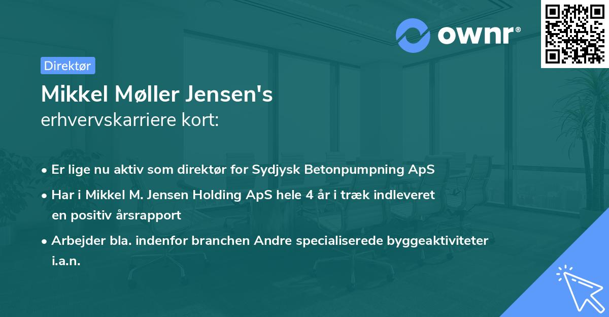 Mikkel Møller Jensen's erhvervskarriere kort