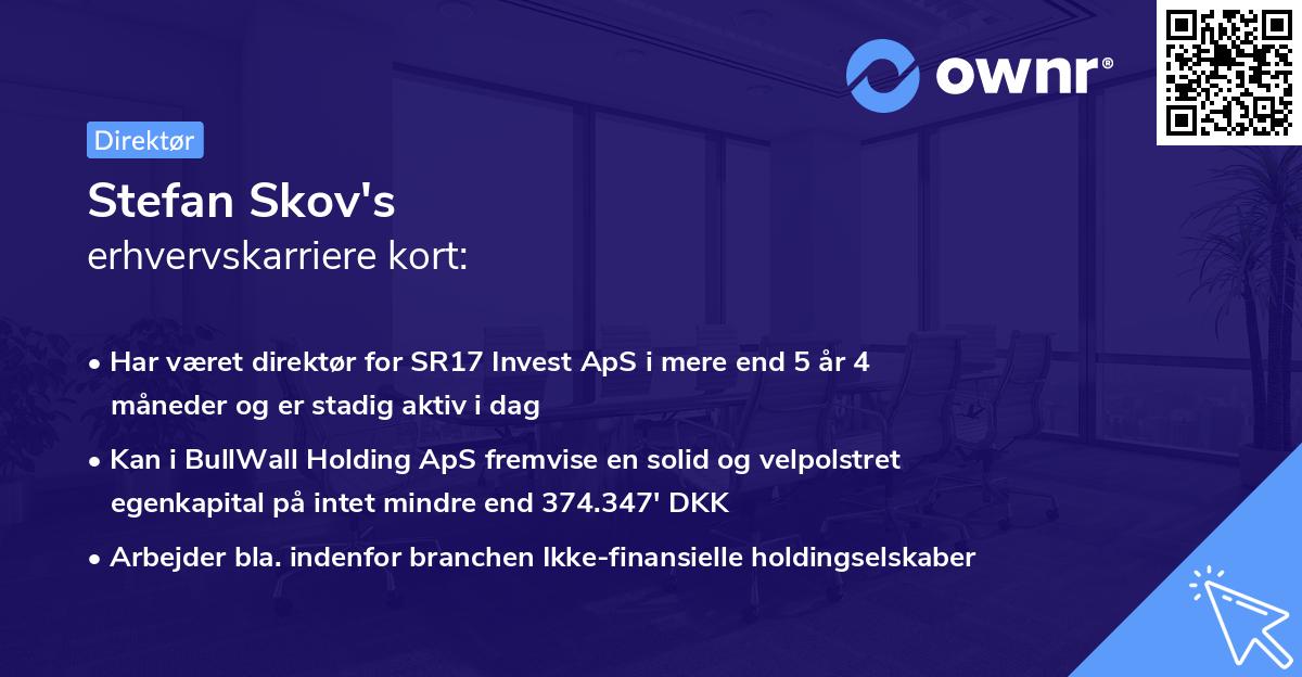 Stefan Skov's erhvervskarriere kort