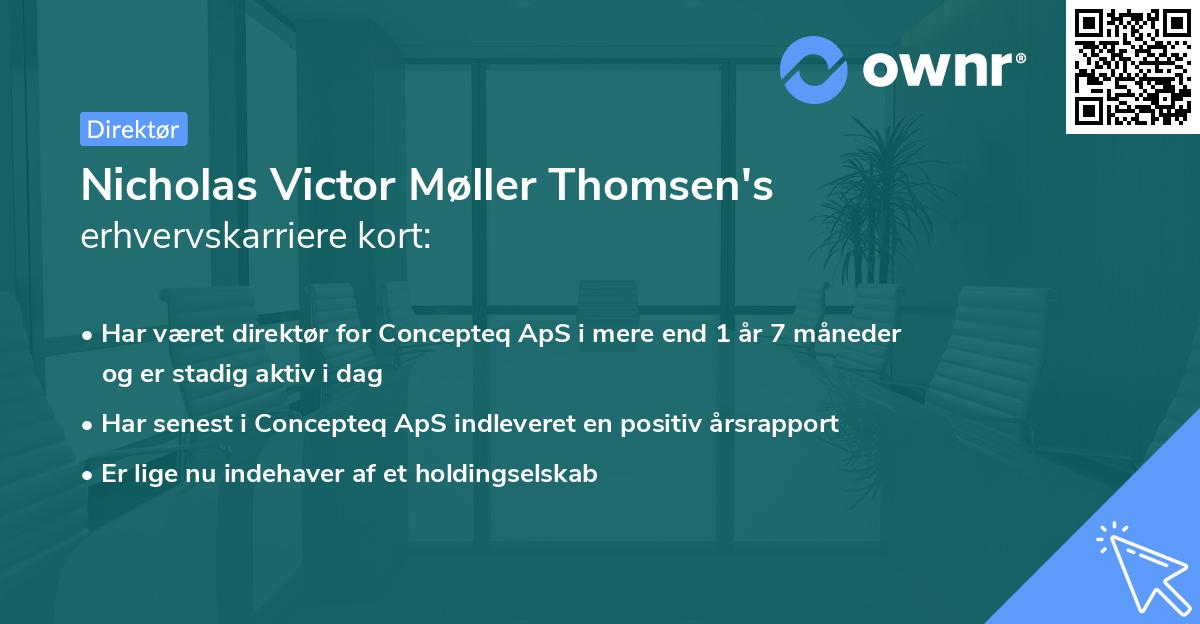 Nicholas Victor Møller Thomsen's erhvervskarriere kort