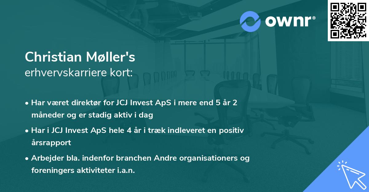 Christian Møller's erhvervskarriere kort