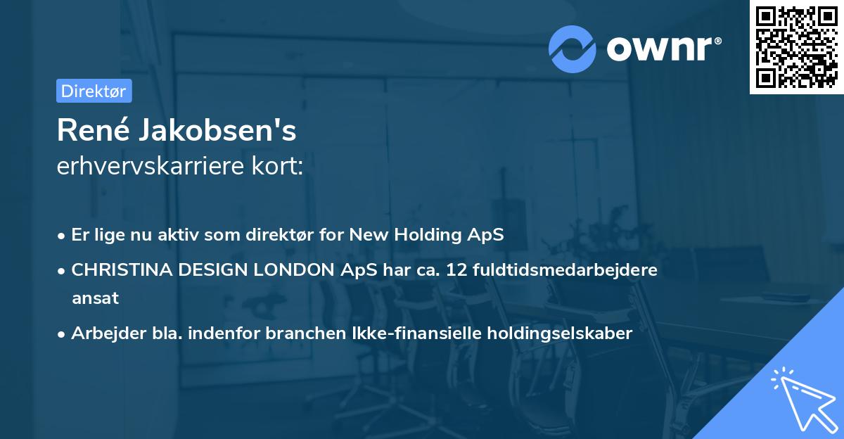 René Jakobsen's erhvervskarriere kort