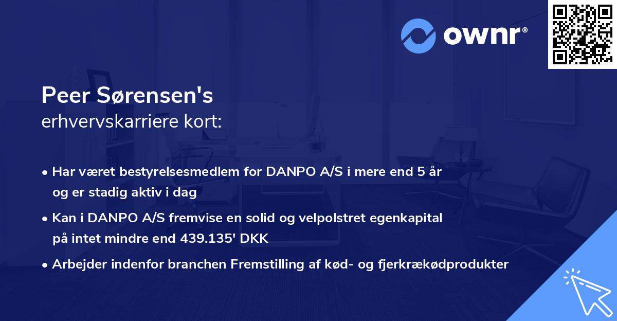 Peer Sørensen's erhvervskarriere kort