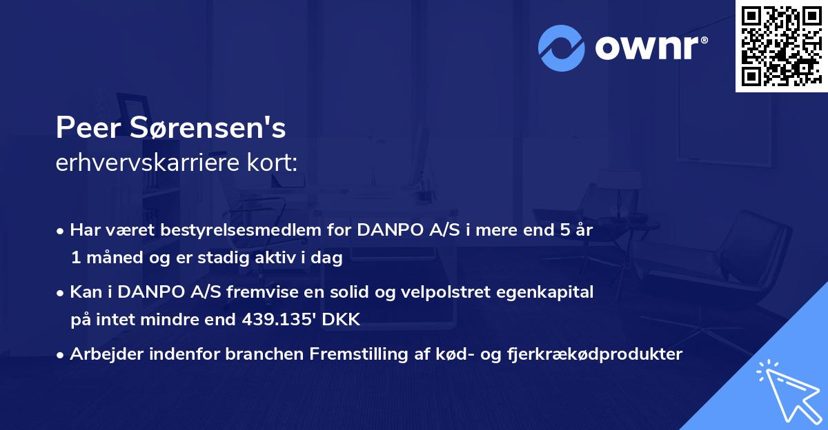 Peer Sørensen's erhvervskarriere kort