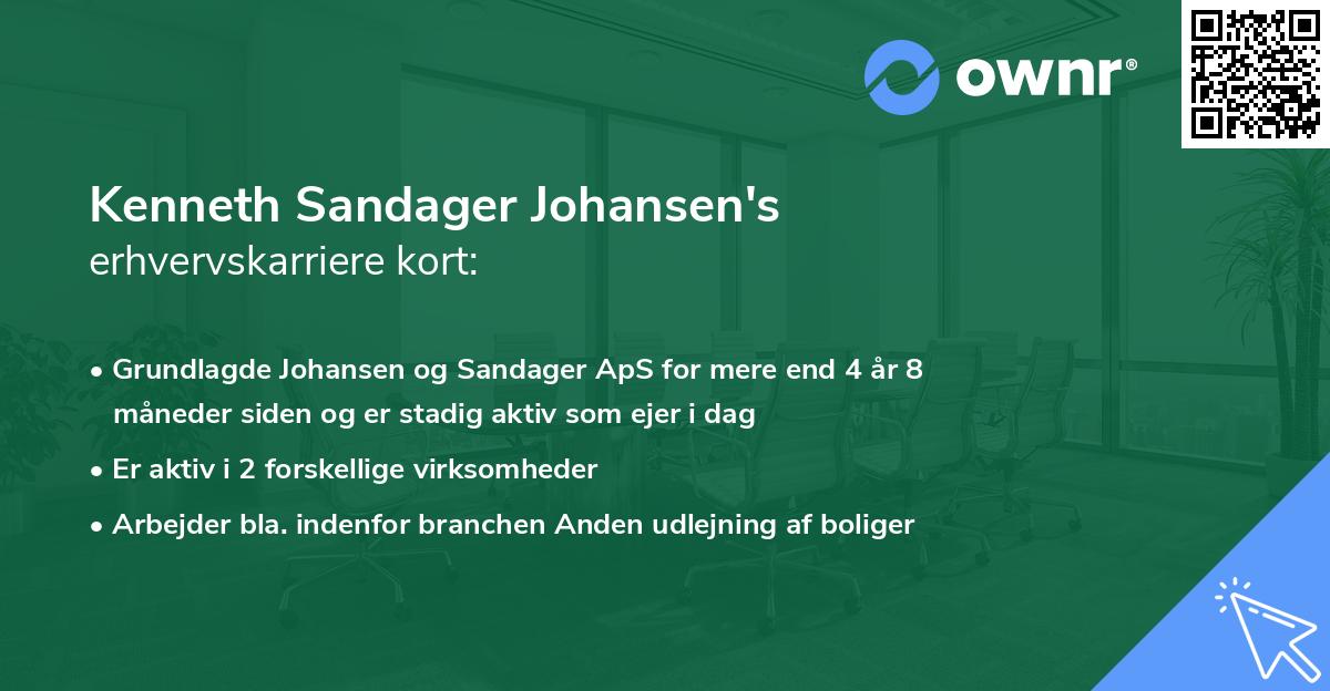 Kenneth Sandager Johansen's erhvervskarriere kort