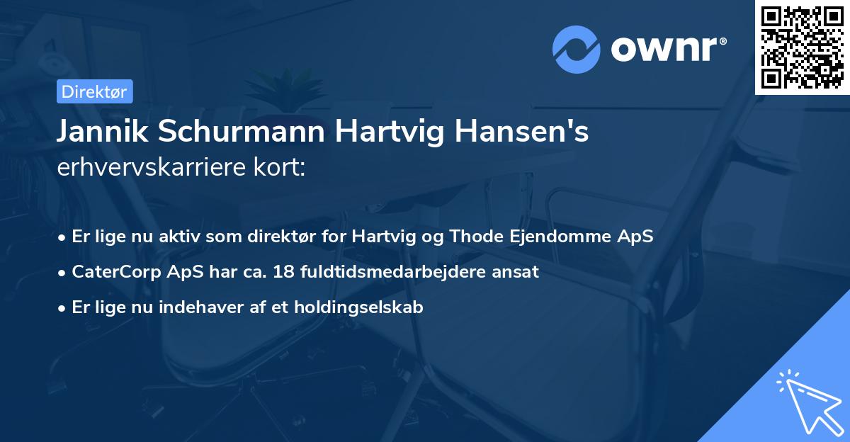 Jannik Schurmann Hartvig Hansen's erhvervskarriere kort