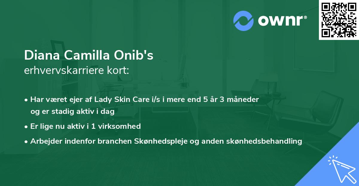 Diana Camilla Onib's erhvervskarriere kort