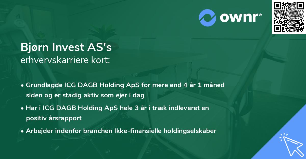 Bjørn Invest AS's erhvervskarriere kort