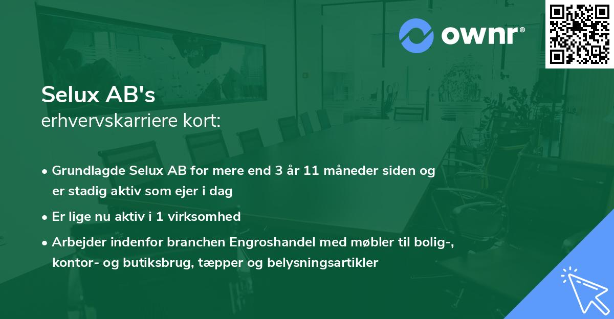 Selux AB's erhvervskarriere kort