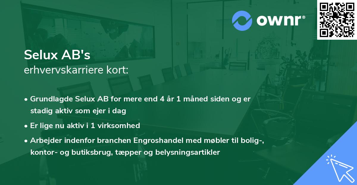 Selux AB's erhvervskarriere kort