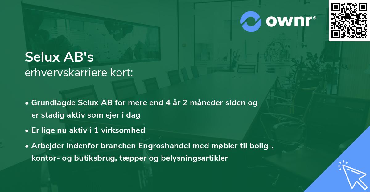 Selux AB's erhvervskarriere kort