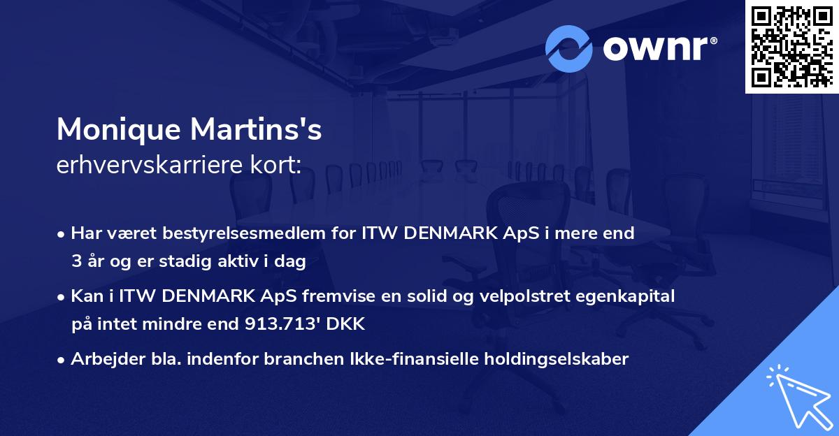 Monique Martins's erhvervskarriere kort