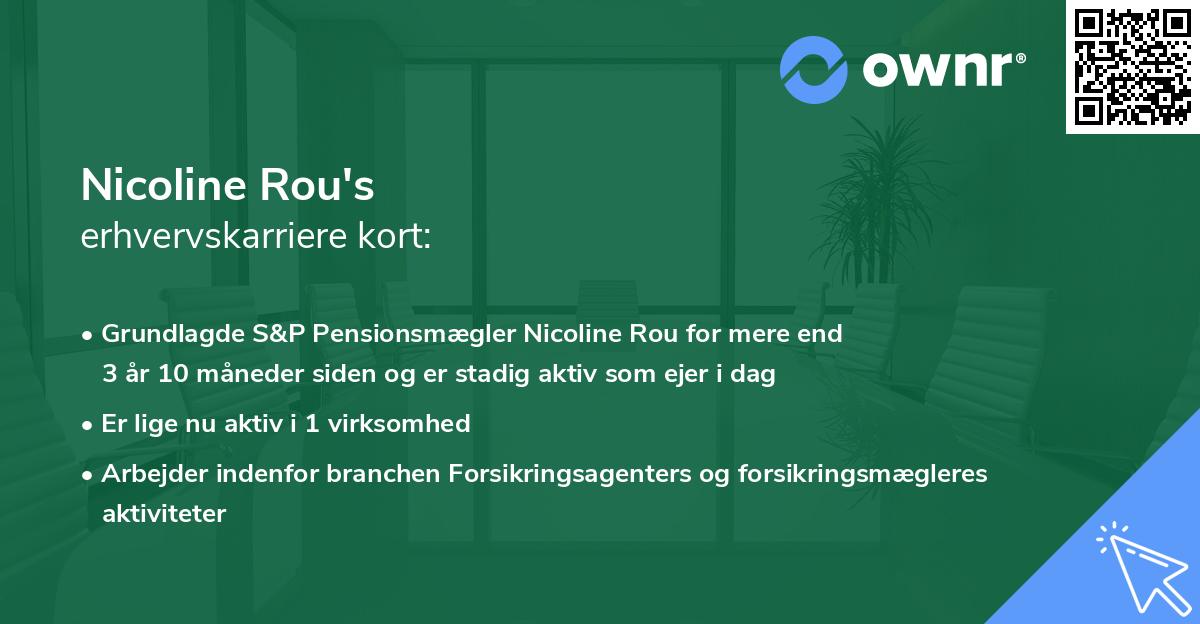 Nicoline Rou's erhvervskarriere kort