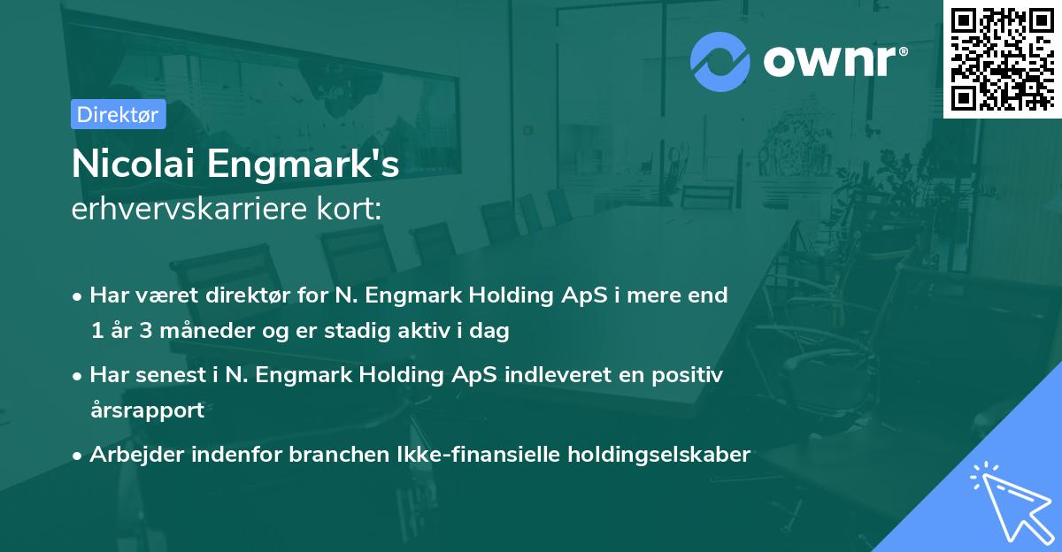 Nicolai Engmark's erhvervskarriere kort
