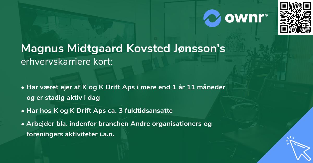 Magnus Midtgaard Kovsted Jønsson's erhvervskarriere kort
