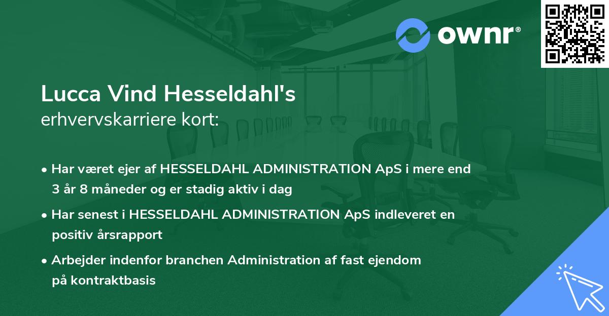 Lucca Vind Hesseldahl's erhvervskarriere kort