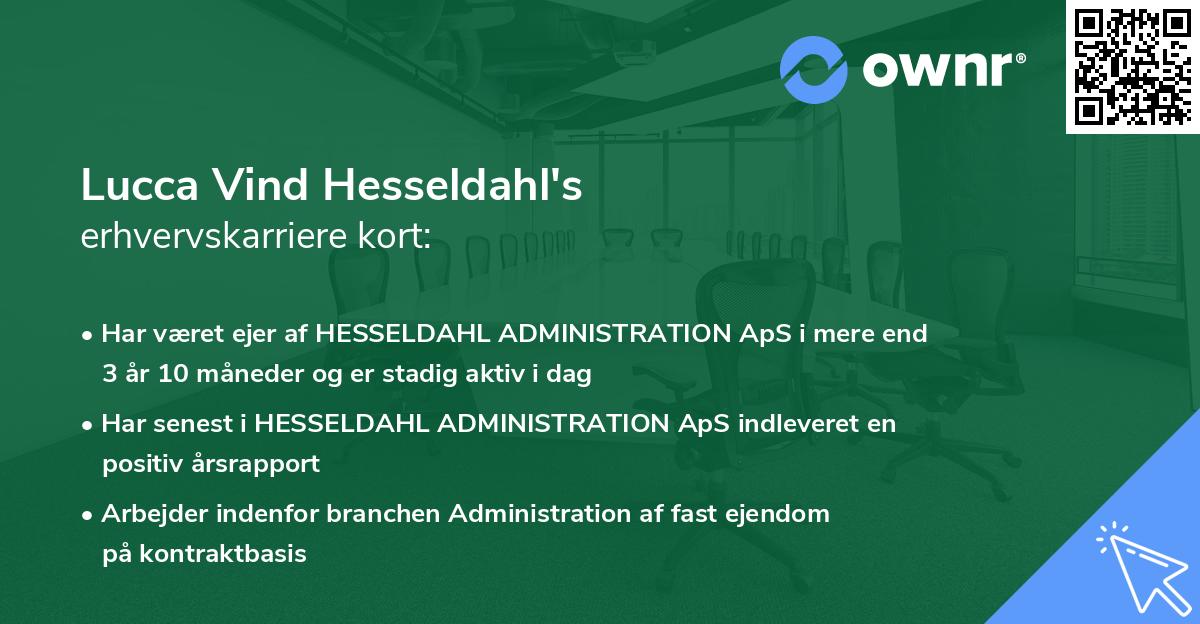 Lucca Vind Hesseldahl's erhvervskarriere kort