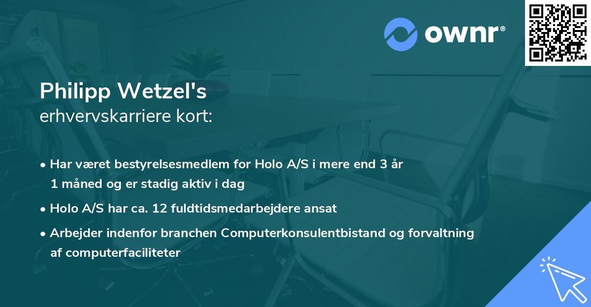 Philipp Wetzel's erhvervskarriere kort