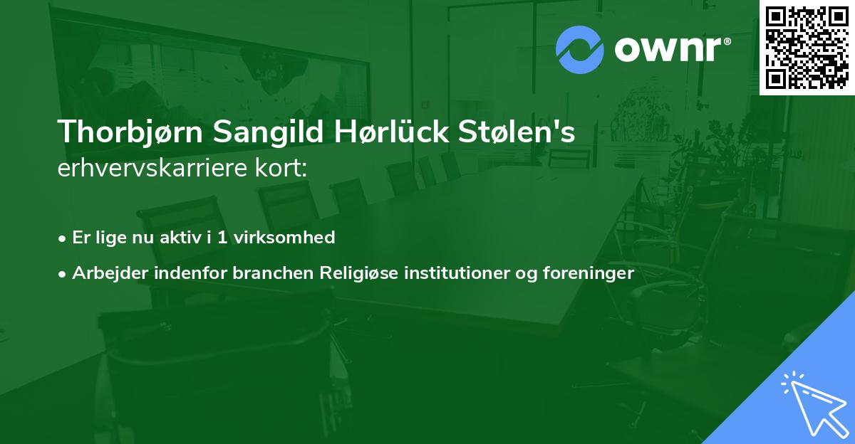 Thorbjørn Sangild Hørlück Stølen's erhvervskarriere kort
