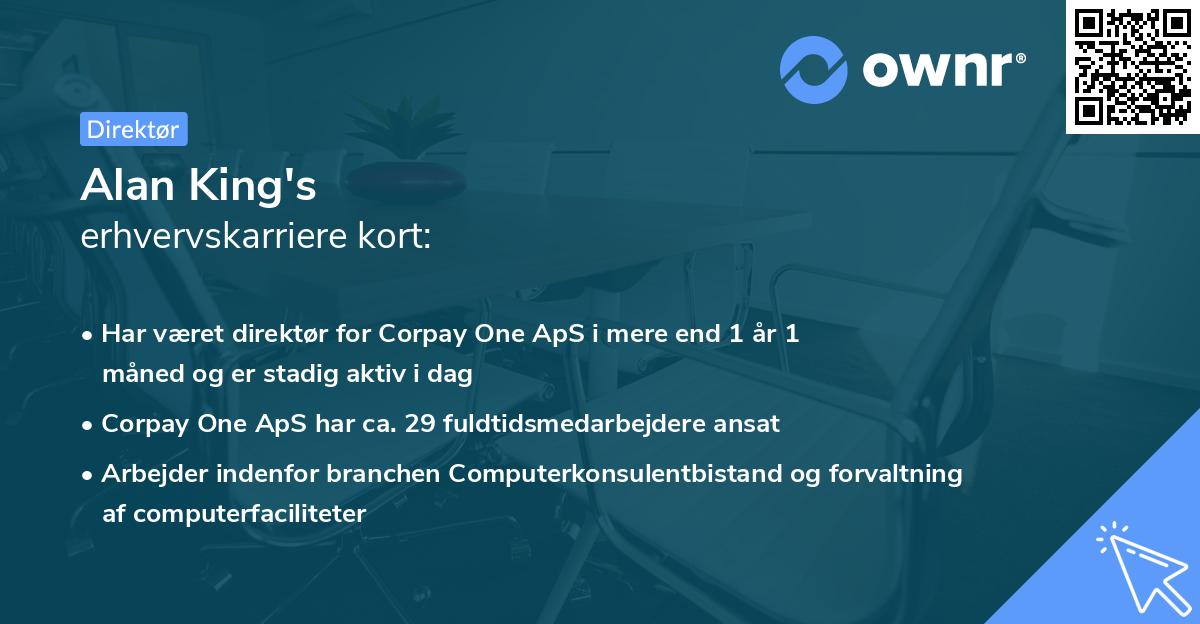 Alan King's erhvervskarriere kort