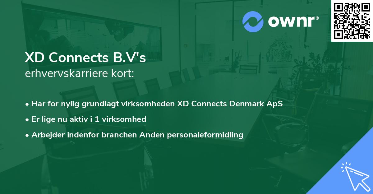 XD Connects B.V's erhvervskarriere kort