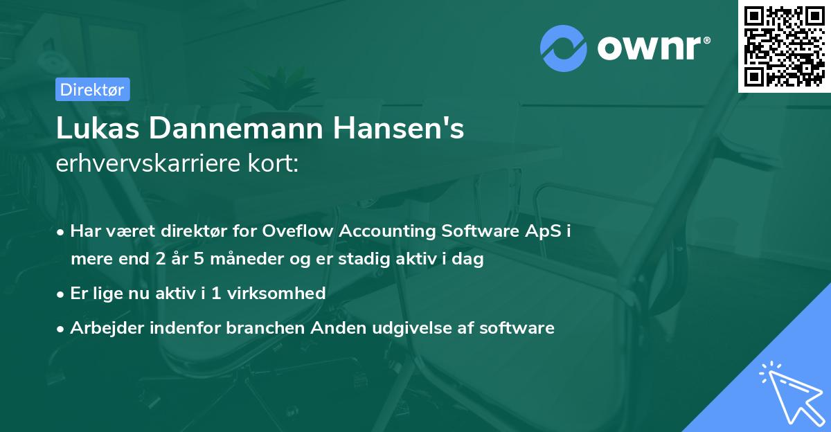 Lukas Dannemann Hansen's erhvervskarriere kort