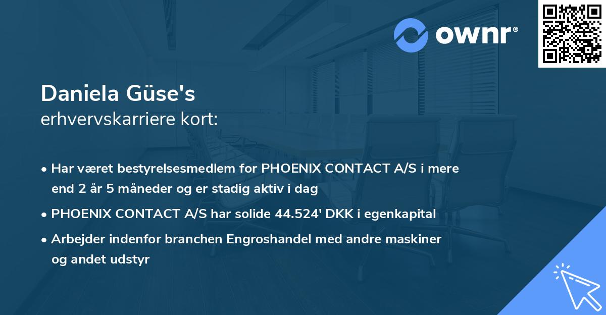 Daniela Güse's erhvervskarriere kort