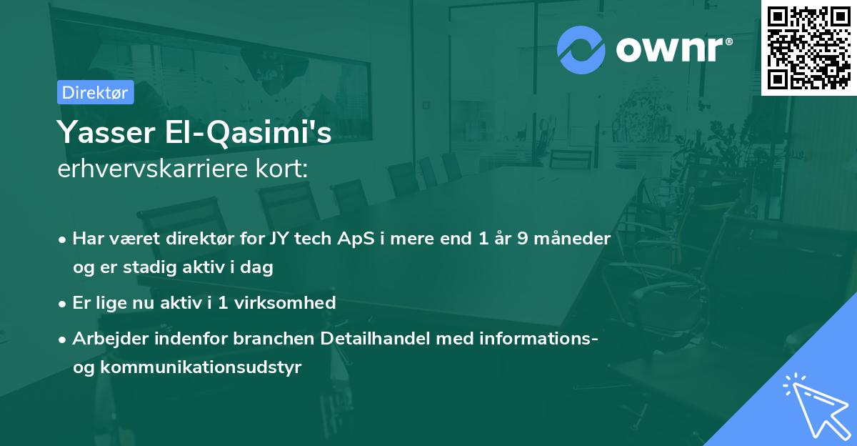 Yasser El-Qasimi's erhvervskarriere kort