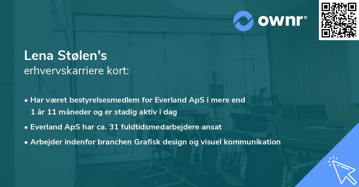 Lena Stølen's erhvervskarriere kort