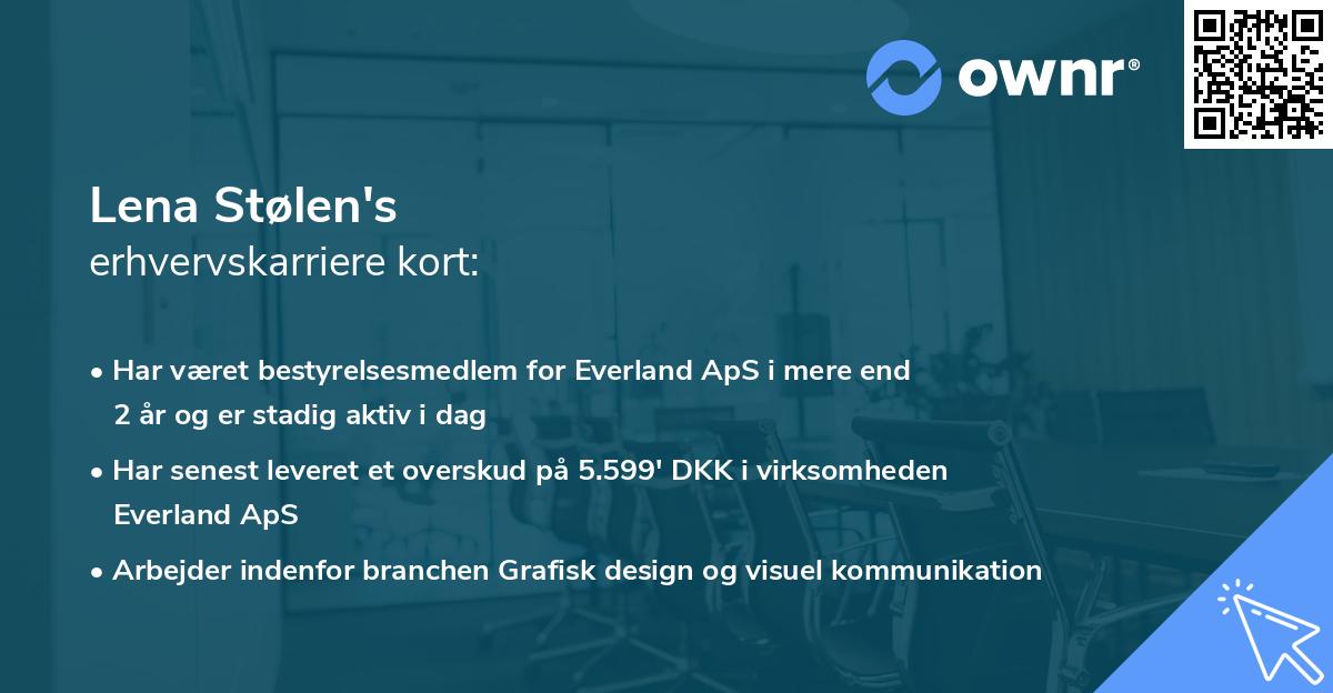 Lena Stølen's erhvervskarriere kort