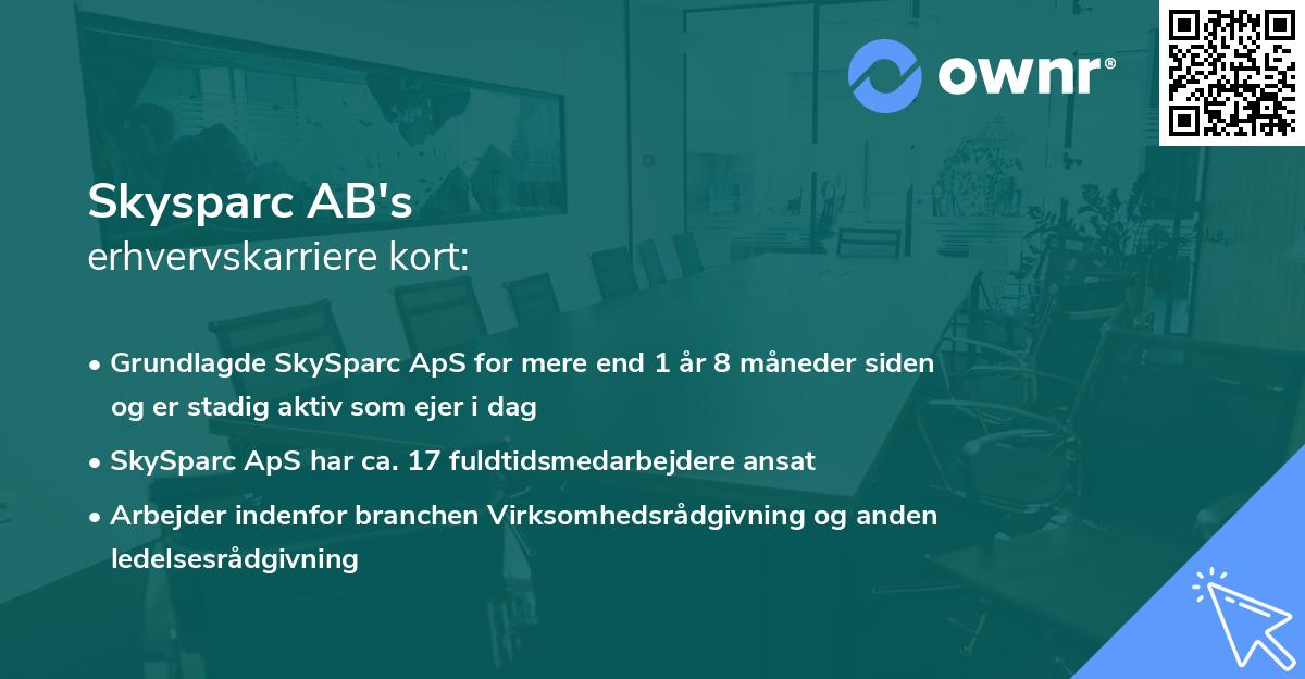 Skysparc AB's erhvervskarriere kort