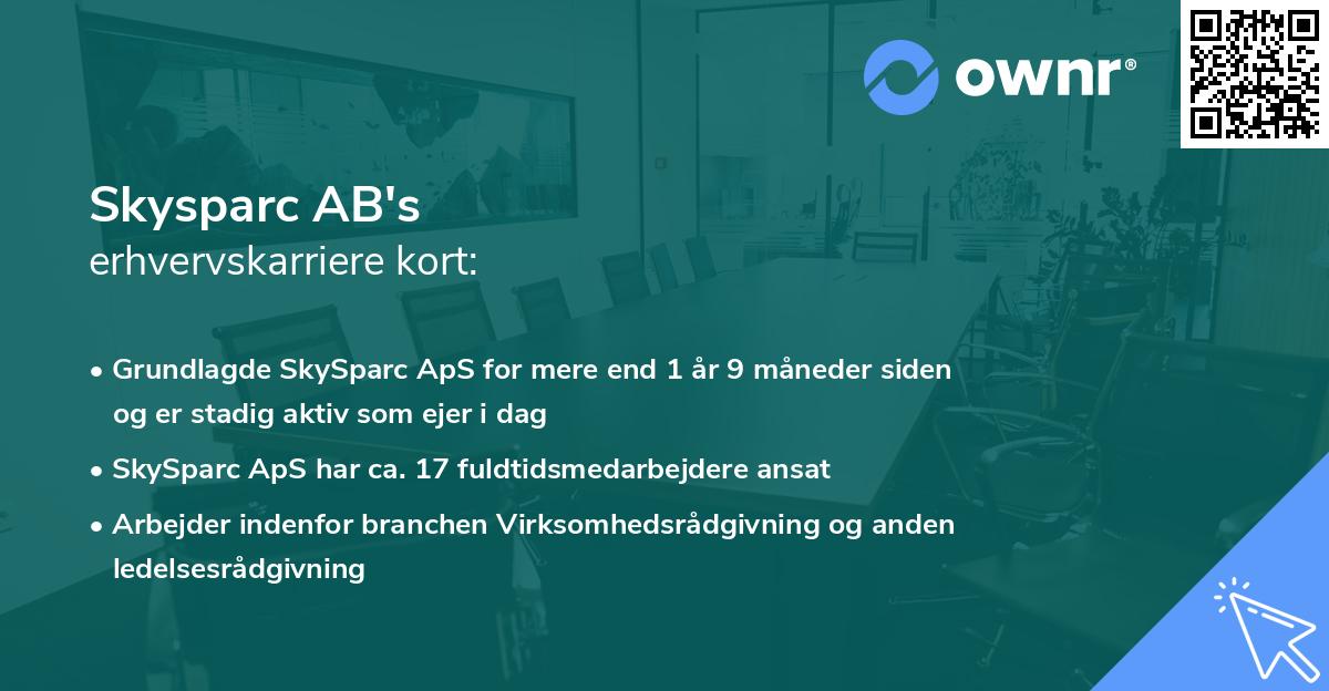 Skysparc AB's erhvervskarriere kort