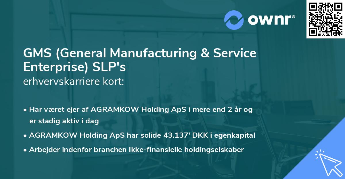 GMS (General Manufacturing & Service Enterprise) SLP's erhvervskarriere kort