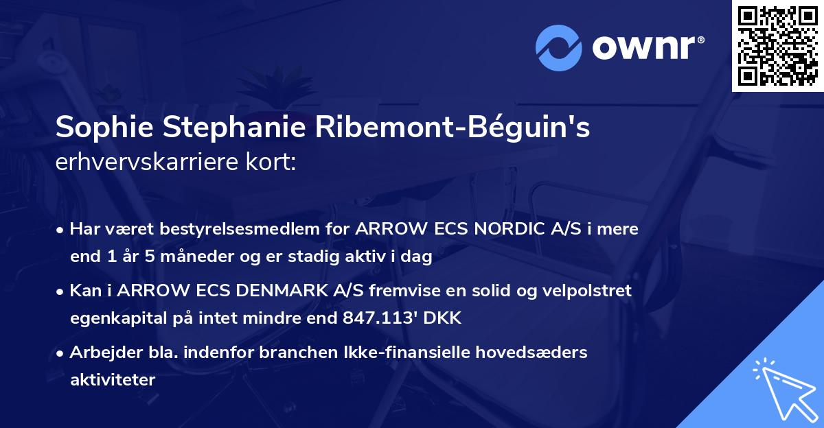 Sophie Stephanie Ribemont-Béguin's erhvervskarriere kort