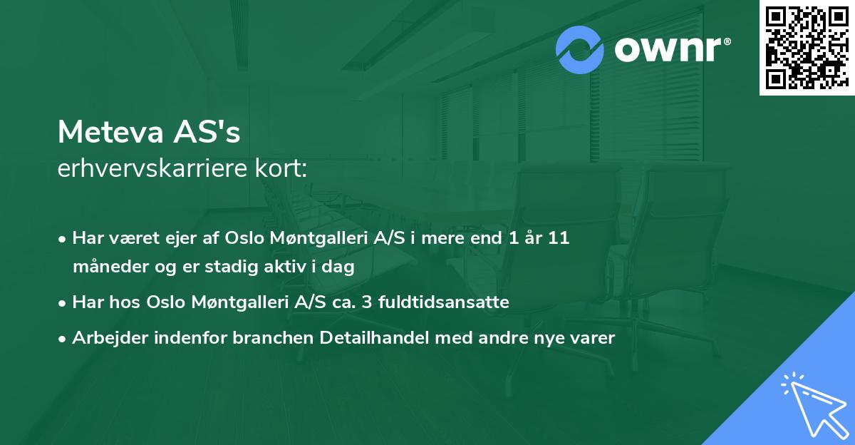 Meteva AS's erhvervskarriere kort