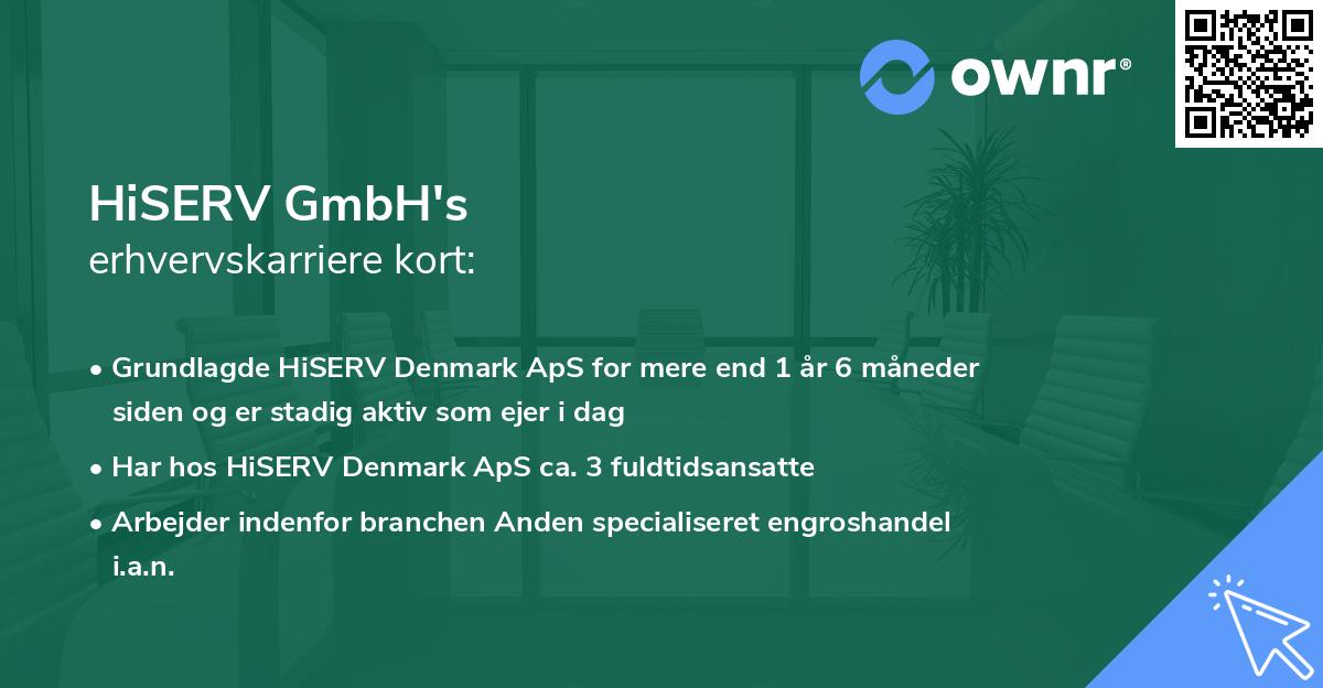 HiSERV GmbH's erhvervskarriere kort