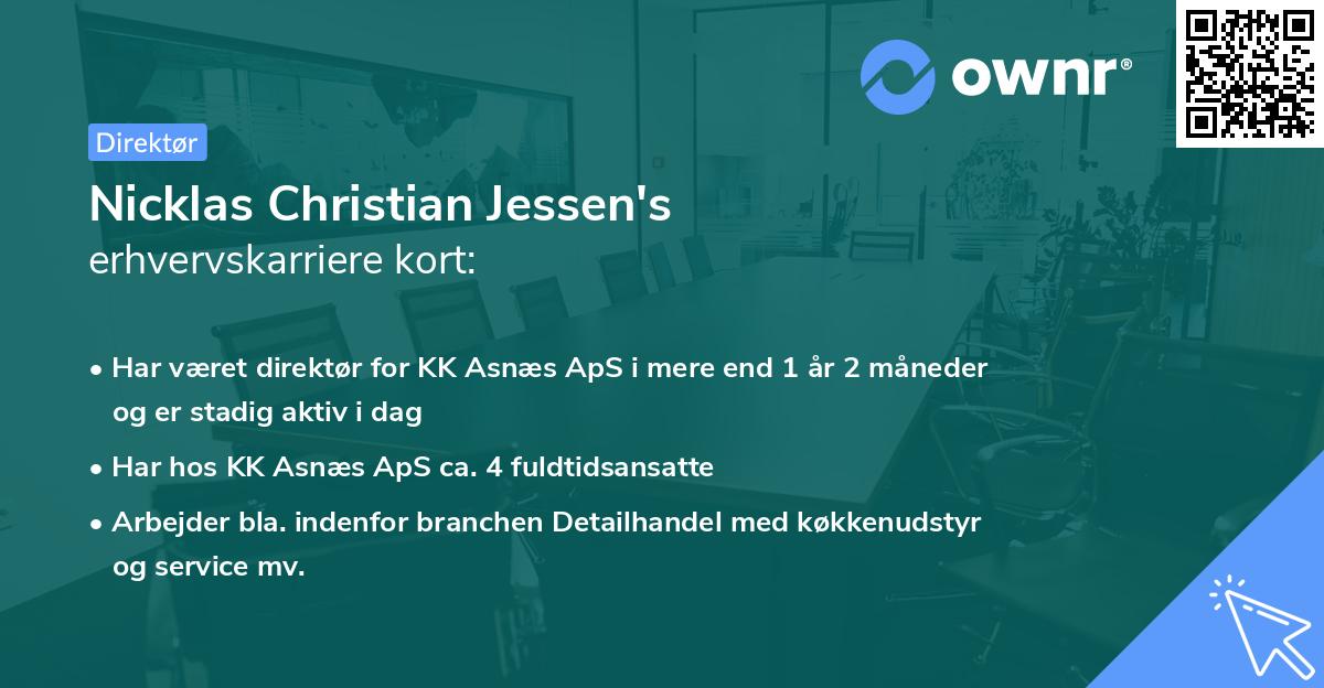 Nicklas Christian Jessen's erhvervskarriere kort
