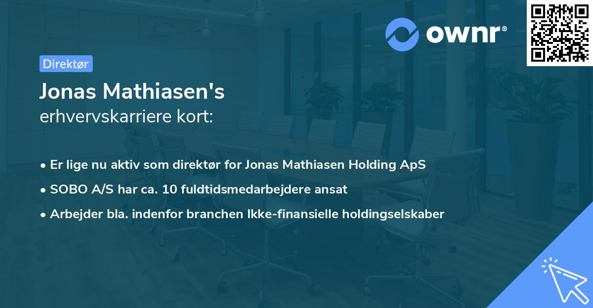 Jonas Mathiasen's erhvervskarriere kort