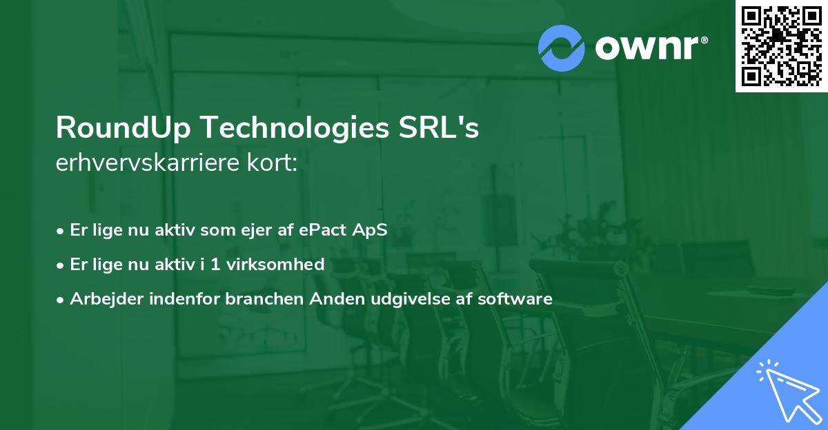 RoundUp Technologies SRL's erhvervskarriere kort