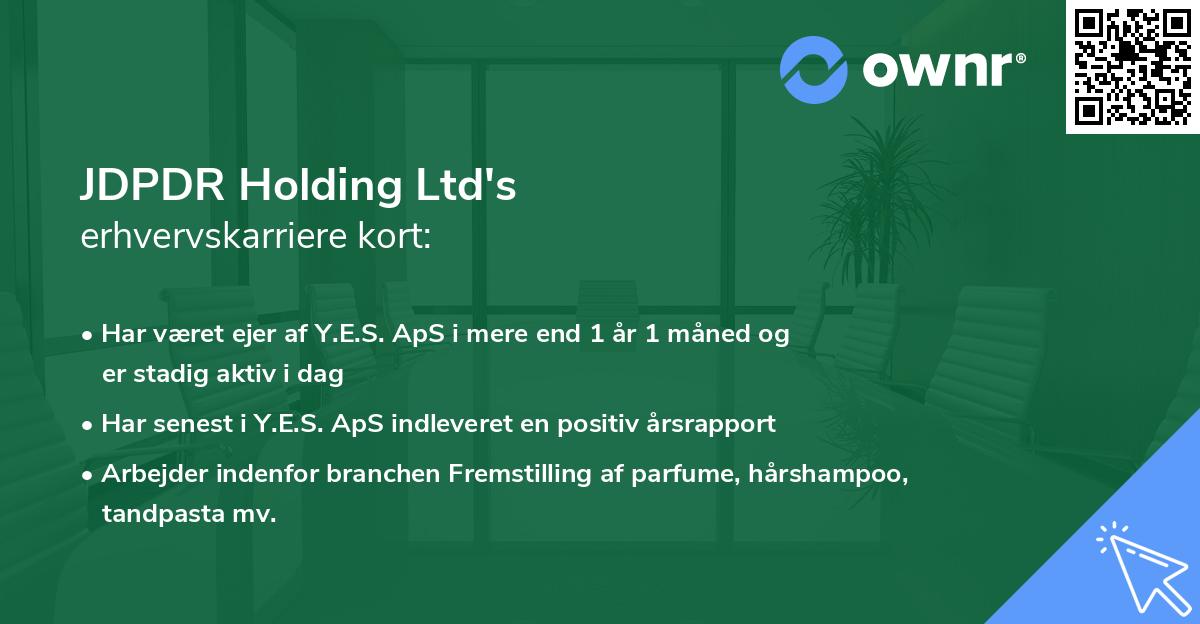 JDPDR Holding Ltd's erhvervskarriere kort