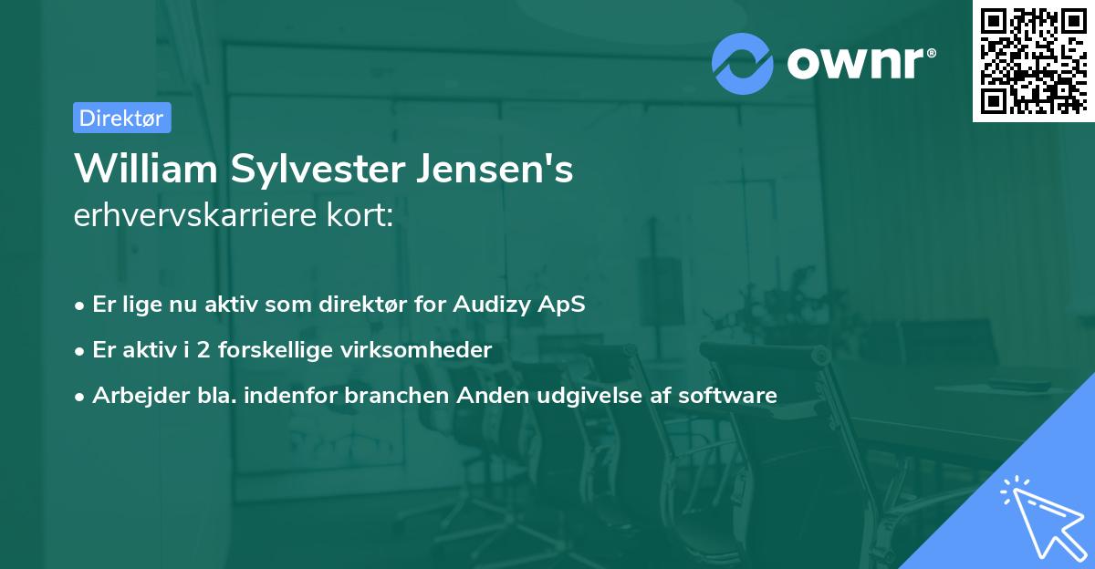 William Sylvester Jensen's erhvervskarriere kort