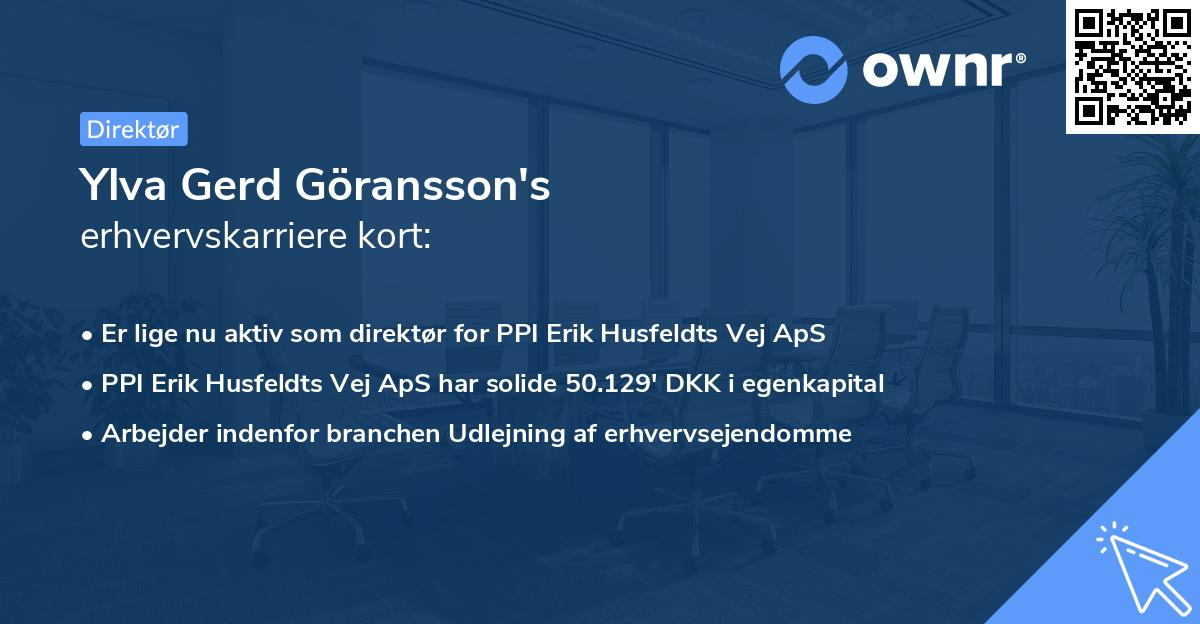 Ylva Gerd Göransson's erhvervskarriere kort