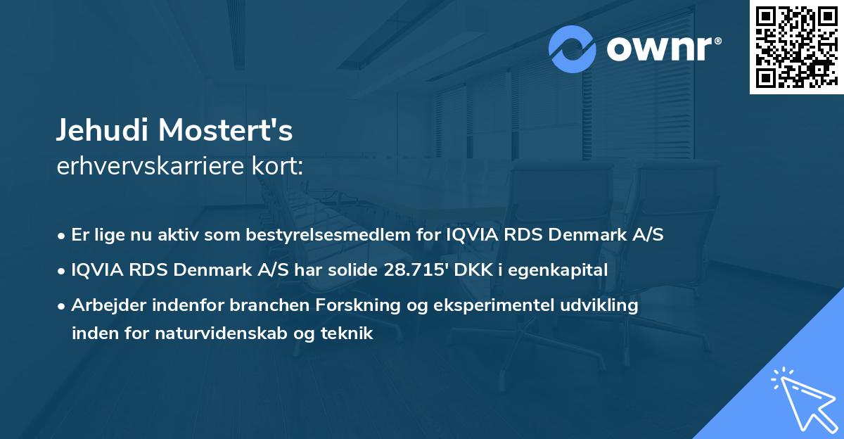 Jehudi Mostert's erhvervskarriere kort